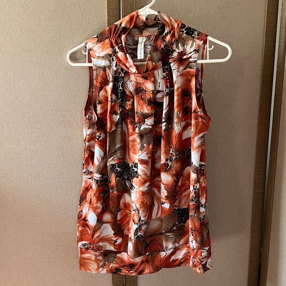 PerSeption Concept Floral Cowl Neck Blouse - medium